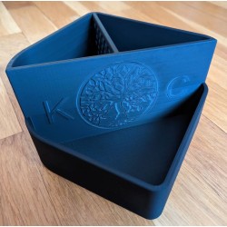 Pot à crayon personnalisable noir- face