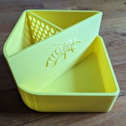 Pot à crayon personnalisable jaune pastel - face