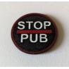 Stop Pub blanc-noir 40mm - couleur personnalisable