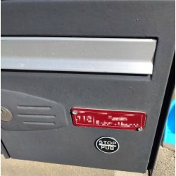 Stop Pub 40mm - blanc-noir - couleur personnalisable