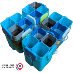 Ensemble de 4x4 plots de lestage à remplir pour pergola