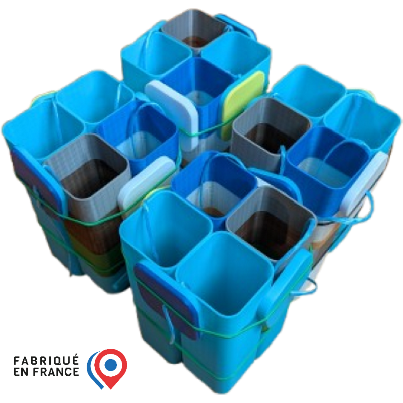 Ensemble de 4x4 plots de lestage à remplir pour pergola