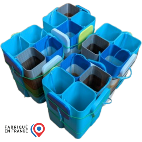 Ensemble de 4x4 plots de lestage à remplir pour pergola