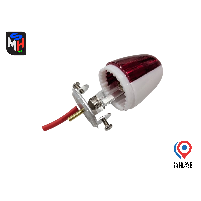 Pack Cabochon + Platine support ampoule  – Feux Massey Ferguson (Réf. 965207M1)