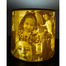 Abat-jour lithophane personnalisé – Photos en lumière (E27 / E14)