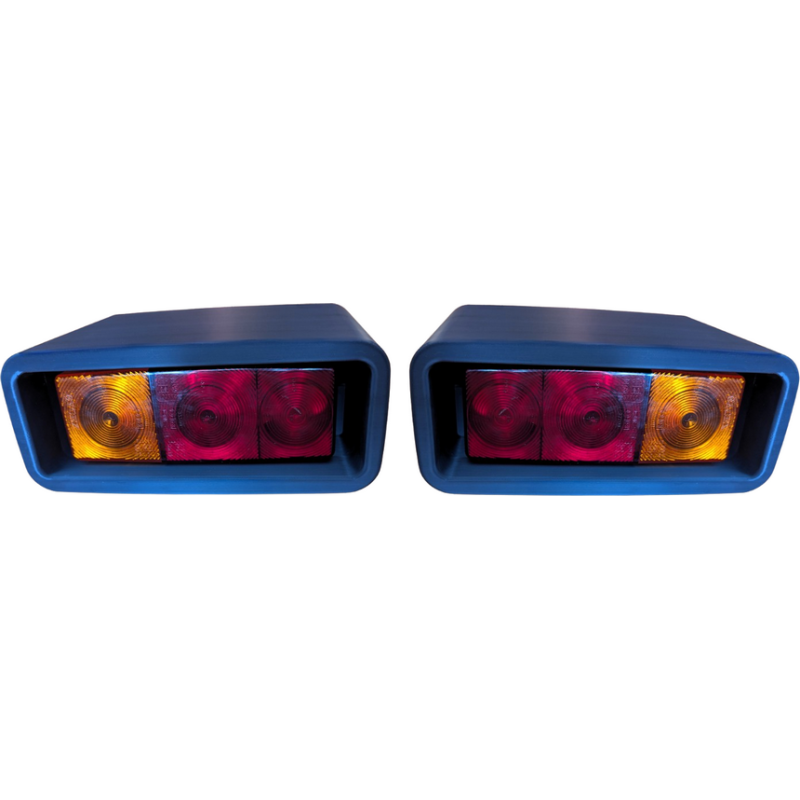 Lot de 2 supports de feux arrière avec feux pour tracteur Renault – Séries 51 S et 81 S