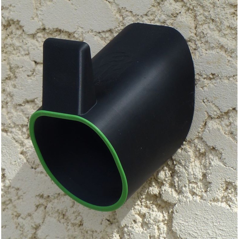 Support noir pour prise de charge Type 2 avec support de câble