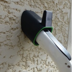 Support noir pour prise de charge Type 2 avec support de câble - prise